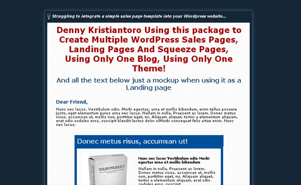 send you 5 nice and cool sales letters in html and wordpress templates