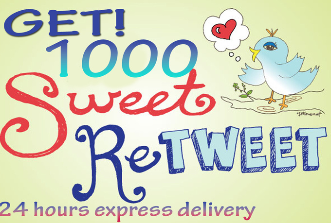 get you super fast 1000 quality Twitter Retweets or followers